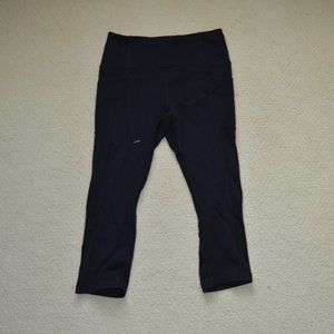 Black Cropped Athletic Leggings